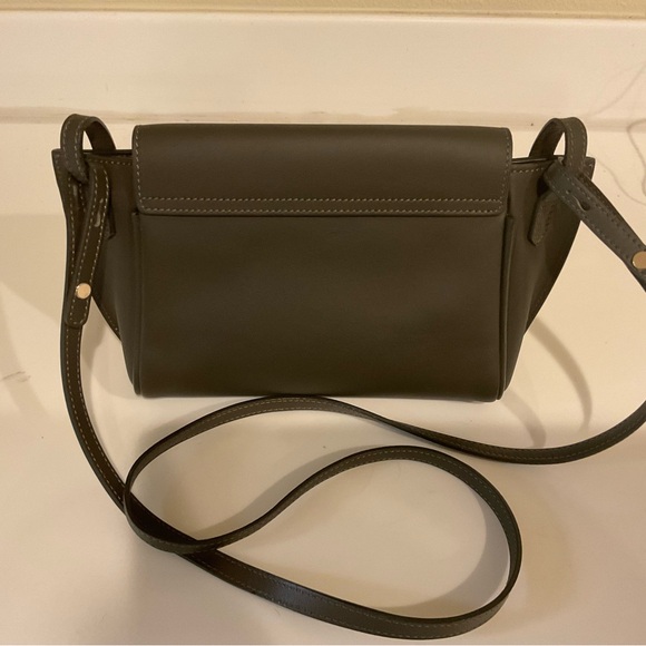 Longchamp bag “Penelope” dr green leather/suede with dust bag. Perfect condition - Picture 2 of 8